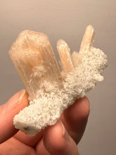 Load image into Gallery viewer, Gemmy Stilbite Crystals on Volcanic Stalactite — Deccan Traps, Maharashtra, India
