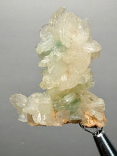 Load image into Gallery viewer, High-Grade Gemmy Green Apophyllite on White Stilbite  | Deccan Traps, Maharashtra, India
