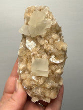 Load image into Gallery viewer, Rare Druzy Golden Diamond Calcite &amp; Pink Huelandite Matrix — Maharashtra, India | Collector Cabinet Specimen
