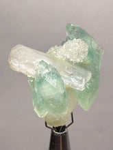 Load image into Gallery viewer, Luminous Mint Apophyllite with Glittering Druzy Sugar Quartz – India
