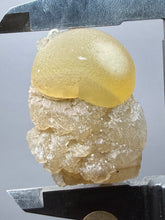 Load image into Gallery viewer, Rare Botryoidal Yellow Fluorite on Quartz Matrix  Collector Mineral Specimen – Maharashtra, India
