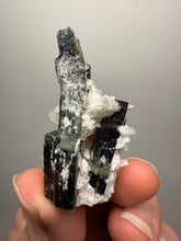 Load image into Gallery viewer, Blue and Dark Green Cap Stak Nala Tourmaline on Cleavelandite Matrix – Haramosh Mountains, Pakistan
