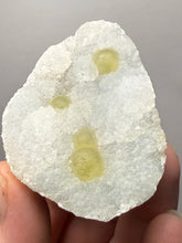 Load image into Gallery viewer, Rare Botryoidal Yellow Fluorite on Quartz Matrix  Collector Mineral Specimen – Maharashtra, India
