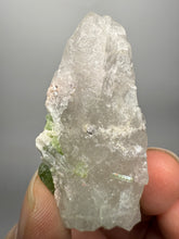 Load image into Gallery viewer, Vibrant Green Tourmaline on Quartz Crystal | Pegmatite Mineral Specimen from Pakistan
