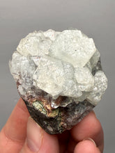 Load image into Gallery viewer, Lustrous Apophyllite over Red Heulandite (Zeolite Pocket) — Deccan Traps, Maharashtra, India
