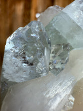 Load image into Gallery viewer, Light Mint Green Radial Apophyllite + White Stilbite • Maharashtra, India
