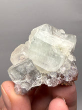 Load image into Gallery viewer, Lustrous Apophyllite over Red Heulandite (Zeolite Pocket) — Deccan Traps, Maharashtra, India
