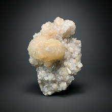 Load image into Gallery viewer, BIG Pearl &amp; Pink Stilbite Flower Crystals w Clear Apophyllite | Maharashtra, India | Collector Display Specimen
