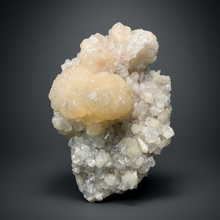 Load image into Gallery viewer, BIG Pearl &amp; Pink Stilbite Flower Crystals w Clear Apophyllite | Maharashtra, India | Collector Display Specimen
