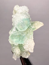 Load image into Gallery viewer, Luminous Mint Apophyllite with Glittering Druzy Sugar Quartz – India
