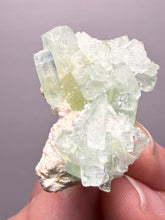 Load image into Gallery viewer, Luminous Mint Apophyllite with Glittering Druzy Sugar Quartz – India
