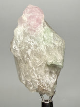 Load image into Gallery viewer, Pink Morganite &amp; Mint Green Tourmaline in Shiny Quartz – Pegmatite Mineral Specimen from Pakistan
