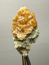 Load image into Gallery viewer, Hessonite Garnet Cluster on Matrix – Natural Collector Specimen from Pakistan | High-Grade Orange-Red Garnet Crystals

