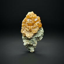 Load image into Gallery viewer, Hessonite Garnet Cluster on Matrix – Natural Collector Specimen from Pakistan | High-Grade Orange-Red Garnet Crystals
