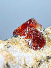 Load image into Gallery viewer, Naturally Faceted Zircon Crystal on Pegmatite–Biotite Matrix • Pakistan Mineral Specimen
