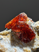 Load image into Gallery viewer, Naturally Faceted Zircon Crystal on Pegmatite–Biotite Matrix • Pakistan Mineral Specimen
