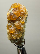 Load image into Gallery viewer, Hessonite Garnet Cluster on Matrix – Thumbnail Collector Specimen from Pakistan | High-Grade Orange-Red Garnet Crystals
