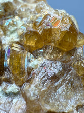 Load image into Gallery viewer, Hessonite Garnet Cluster on Matrix – Natural Collector Specimen from Pakistan | High-Grade Orange-Red Garnet Crystals

