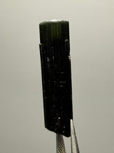 Load image into Gallery viewer, Dark Green Cap Stak Nala Tourmaline with Cleavelandite Flower – Haramosh Mountains, Pakistan | Thumbnail Specimen
