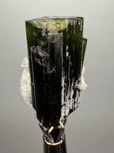 Load image into Gallery viewer, Dark Green Cap Stak Nala Tourmaline with Cleavelandite Flower – Haramosh Mountains, Pakistan | Thumbnail Specimen
