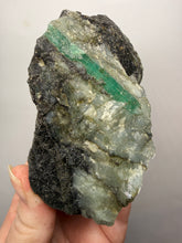Load image into Gallery viewer, Emerald Variety Green Beryl on Matrix | Northern Bahia, Brazil | Collector Mineral Display Specimen
