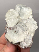 Load image into Gallery viewer, Lustrous Apophyllite over Red Heulandite (Zeolite Pocket) — Deccan Traps, Maharashtra, India
