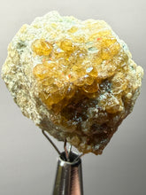 Load image into Gallery viewer, Hessonite Garnet Cluster on Matrix – Thumbnail Collector Specimen from Pakistan | High-Grade Orange-Red Garnet Crystals
