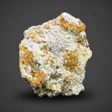 Load image into Gallery viewer, Hessonite Garnet Cluster on Matrix – Natural Collector Specimen from Pakistan | High-Grade Orange-Red Garnet Crystals
