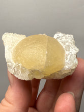 Load image into Gallery viewer, Rare Botryoidal Yellow Fluorite on Quartz Matrix  Collector Mineral Specimen – Maharashtra, India
