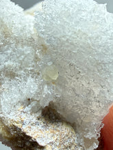Load image into Gallery viewer, RARE COMBO Moroccan Ram’s Horn Selenite (Gypsum) with Yellow Botryoidal Fluorite Display Specimen
