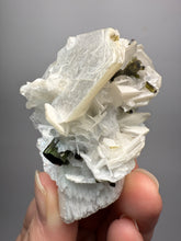 Load image into Gallery viewer, Dark Green Cap Stak Nala Tourmaline on Cleavelandite Matrix – Haramosh Mountains, Pakistan

