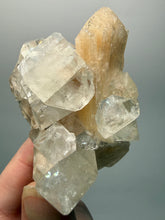 Load image into Gallery viewer, High-Grade Apophyllite on Pink Stilbite Zeolite | Indian Collector Mineral Specimen
