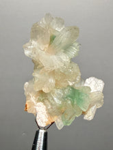 Load image into Gallery viewer, High-Grade Gemmy Green Apophyllite on White Stilbite  | Deccan Traps, Maharashtra, India
