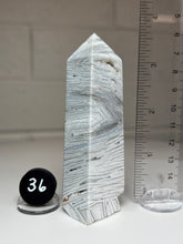 Load image into Gallery viewer, White Pseudomorph Agate after Anhydrite Obelisk Tower from Mexico
