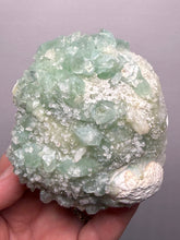 Load image into Gallery viewer, Luminous Mint Apophyllite with Glittering Druzy Sugar Quartz – India
