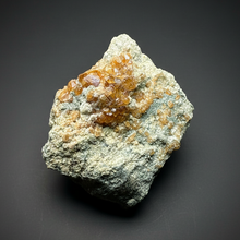 Load image into Gallery viewer, Hessonite Garnet Cluster on Matrix – Natural Collector Specimen from Pakistan | High-Grade Orange-Red Garnet Crystals
