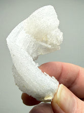 Load image into Gallery viewer, RARE COMBO Moroccan Ram’s Horn Selenite (Gypsum) with Purple Fluorite Display Specimen
