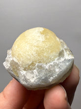 Load image into Gallery viewer, Rare Botryoidal Yellow Fluorite on Quartz Matrix  Collector Mineral Specimen – Maharashtra, India

