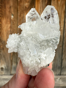 Clear Gem Apophyllite + Apophyllite Flower Stalactites • Maharashtra, India