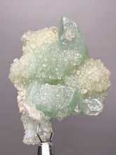 Load image into Gallery viewer, Luminous Mint Apophyllite with Glittering Druzy Sugar Quartz – India
