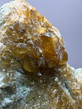 Load image into Gallery viewer, Hessonite Garnet Cluster on Matrix – Natural Collector Specimen from Pakistan | High-Grade Orange-Red Garnet Crystals
