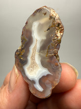 Load image into Gallery viewer, Polished Malawi Agate Half – High-Grade African Banded Agate Display Specimen
