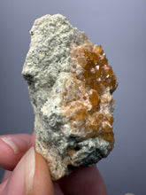 Load image into Gallery viewer, Hessonite Garnet Cluster on Matrix – Natural Collector Specimen from Pakistan | High-Grade Orange-Red Garnet Crystals
