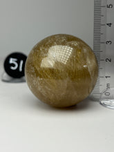 Load image into Gallery viewer, Golden Rutile Quartz (AKA Golden Angel Hair Quartz) Sphere
