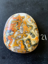 Load image into Gallery viewer, Bumblebee Jasper Agate Palm Stone from West Java, Indonesia • AAA High Grade
