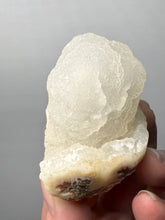 Load image into Gallery viewer, High-Grade “Dream Cloud” Druzy Chalcedony Stalactite — Maharashtra, India (Collector Display Specimen)
