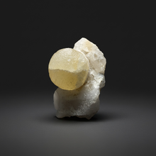 Load image into Gallery viewer, Rare Botryoidal Yellow Fluorite on Quartz Matrix  Collector Mineral Specimen – Maharashtra, India
