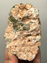 Load image into Gallery viewer, Peach Druzy Heulandite on Matrix – India | Rare Peach Crystal Mineral Specimen for Collectors &amp; Display
