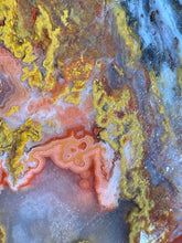 Load image into Gallery viewer, Pink Yellow Red Moroccan Agate | High Atlas Mountains •UNPOLISHED LAPIDARY  SLAB
