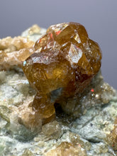 Load image into Gallery viewer, Hessonite Garnet Cluster on Matrix – Natural Collector Specimen from Pakistan | High-Grade Orange-Red Garnet Crystals
